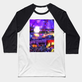 Disco Ball Pattern Baseball T-Shirt